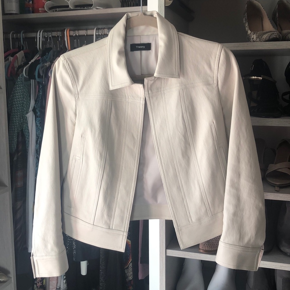 Theory lamb leather jacket